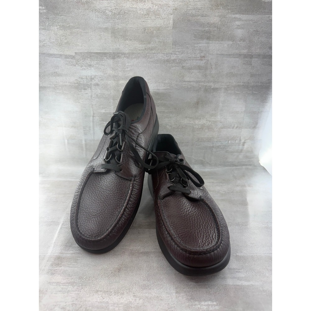 SAS Mens Time Out Walking Shoes Brown Leather Lace Up Comfort Size 12S‎ USA